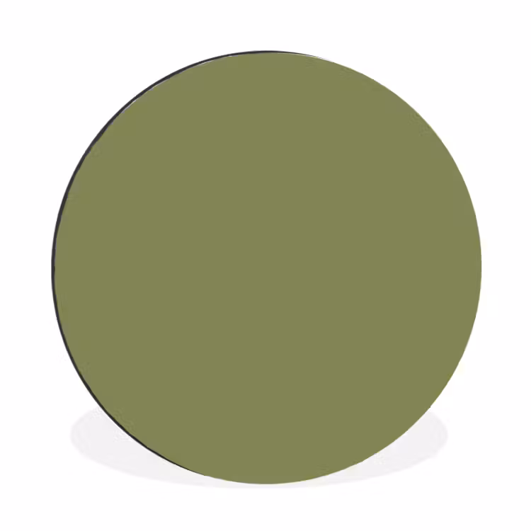 Herbal - Matcha - Groen Wandcirkel aluminium klein 190 -3d