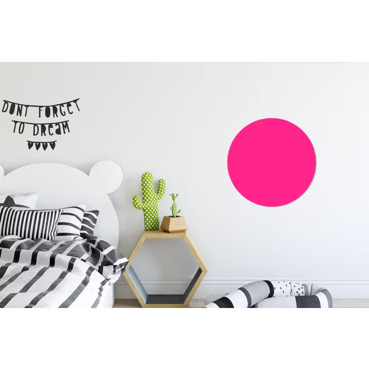 Hot - Fuchsia - Roze Wandcirkel aluminium klein 190 -kinderkamer