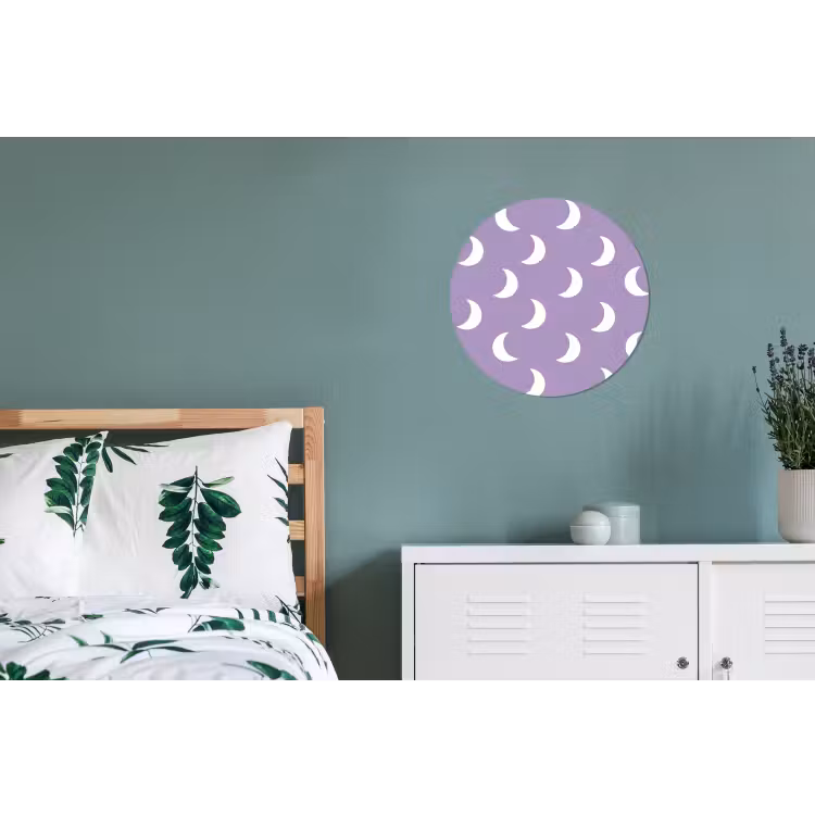 Manen - Patroon - Paars Wandcirkel aluminium klein 190 -slaapkamer