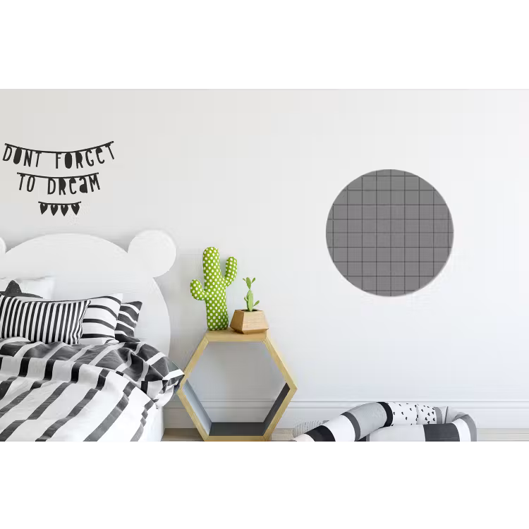 Modern - Patroon - Grijs Wandcirkel aluminium klein 190 -kinderkamer