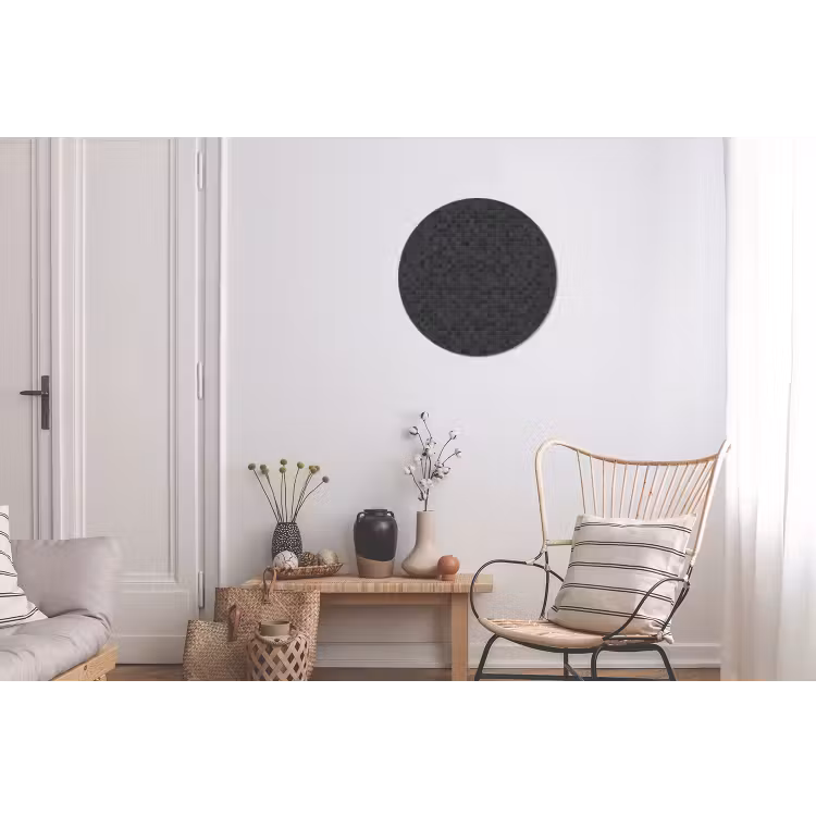 Mozaïek - Patroon - Zwart Wandcirkel aluminium klein 190 -woonkamer
