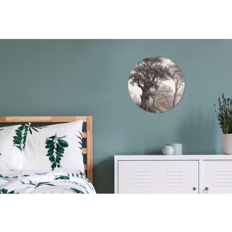 Natuur - Bos - Eik Wandcirkel aluminium klein -slaapkamer