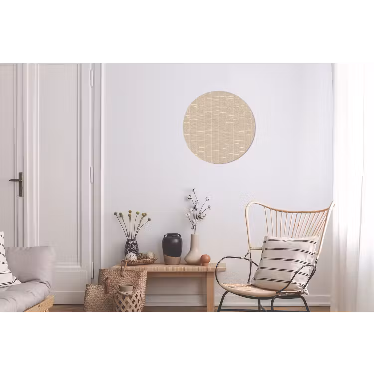 Krant - Nieuws - Historisch - Vintage - Beige Wandcirkel aluminium klein -woonkamer