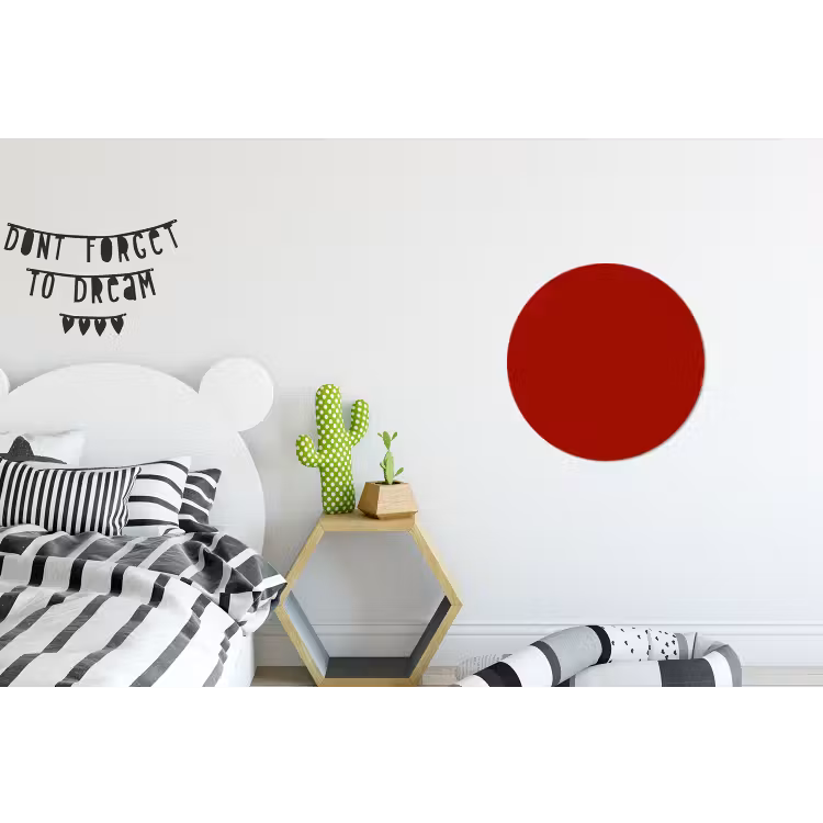 Oxblood - Maroon - Rood Wandcirkel aluminium klein 190 -kinderkamer