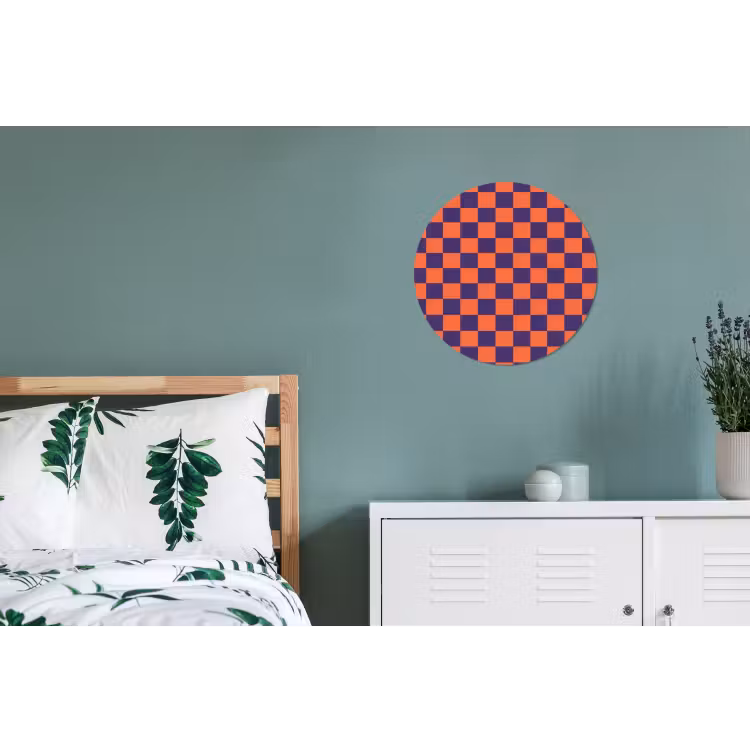 Patroon - Klassiek - Paars Wandcirkel aluminium klein 190 -slaapkamer