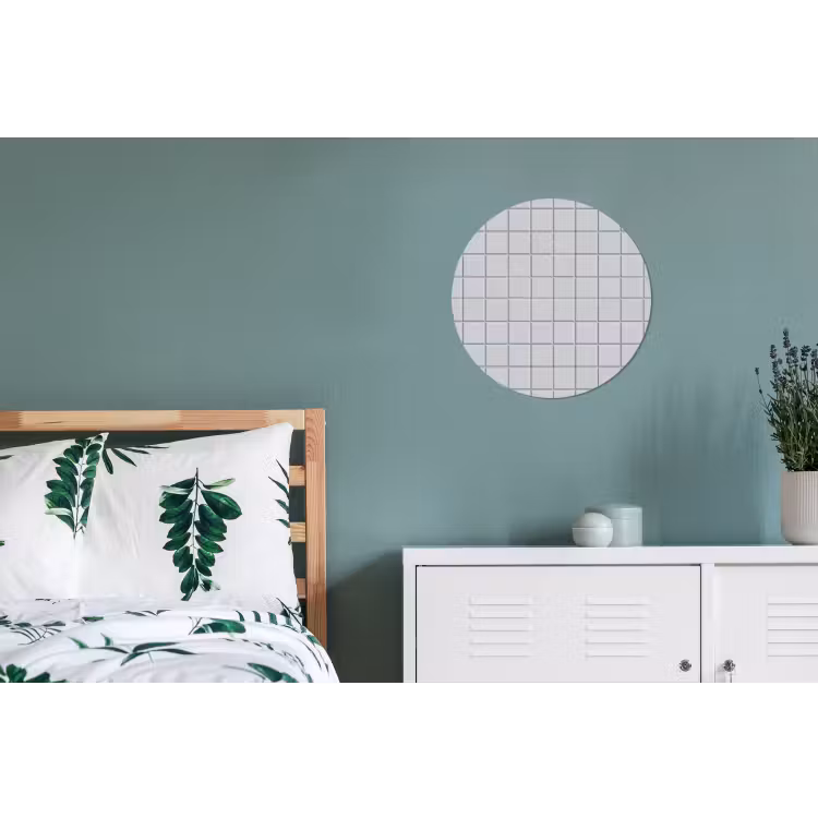 Patroon - Tegels - Licht - Grijs Wandcirkel aluminium klein 190 -slaapkamer