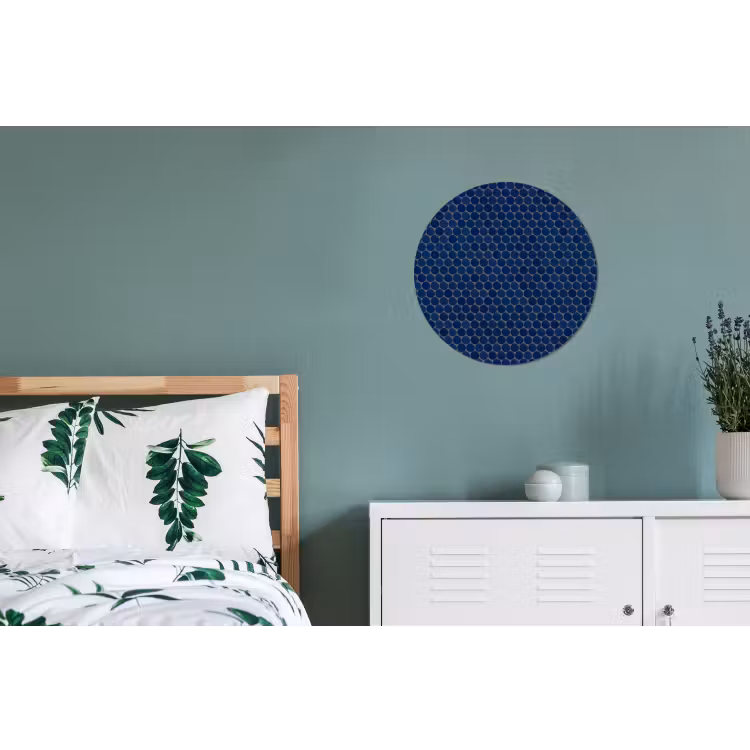 Penny - Mozaïek - Donkerblauw Wandcirkel aluminium klein 190 -slaapkamer