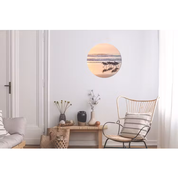 Zee - Vogels - Strand Wandcirkel aluminium klein -woonkamer