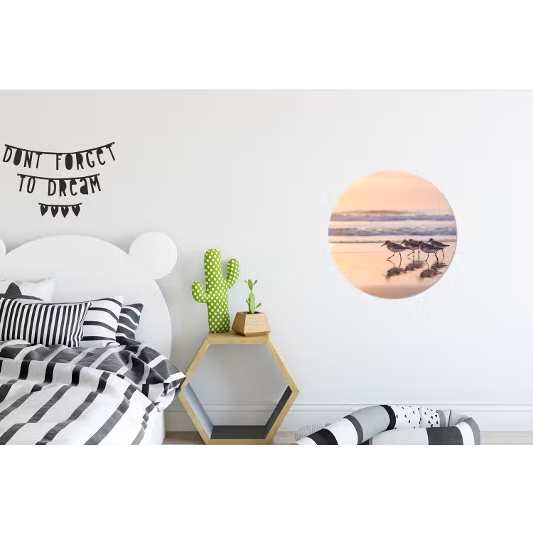 Zee - Vogels - Strand Wandcirkel aluminium klein -kinderkamer