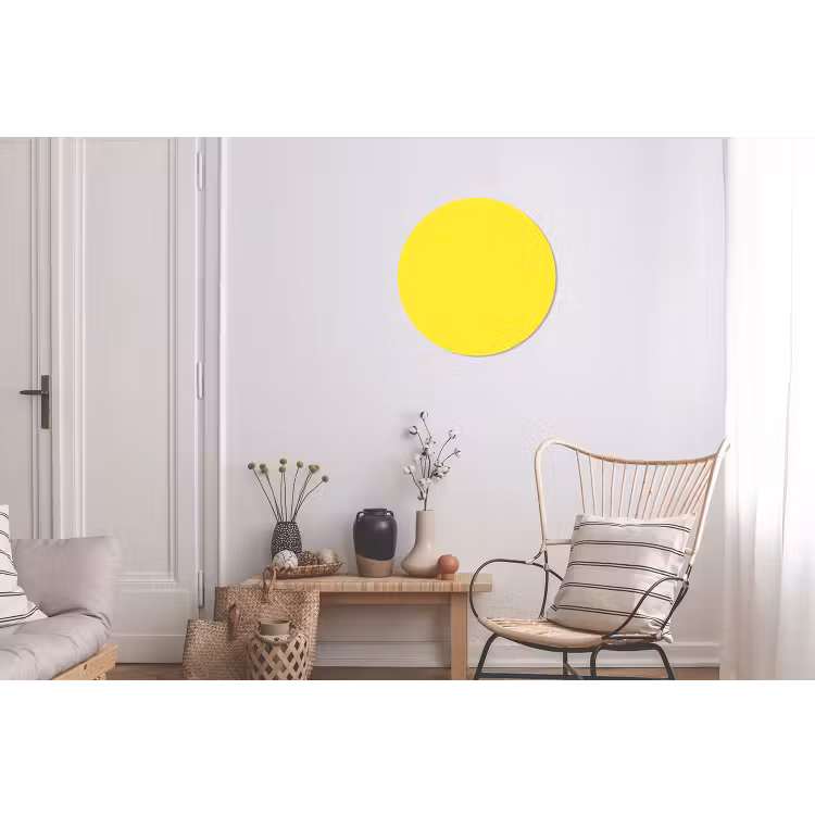 Soft - Custard - Geel Wandcirkel aluminium klein 190 -woonkamer