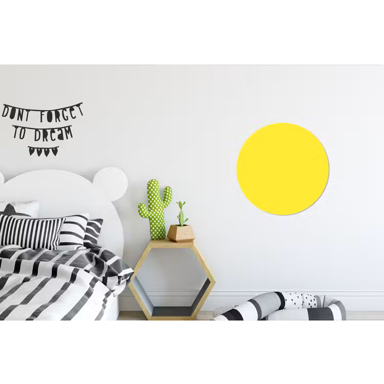 Soft - Custard - Geel Wandcirkel aluminium klein 190 -kinderkamer
