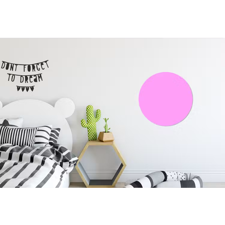 Soft - Lavender - Roze Wandcirkel aluminium klein 190 -kinderkamer