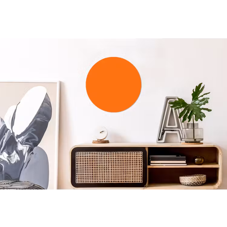 Spiced - Pumpkin - Oranje Wandcirkel aluminium klein 190 -kantoor