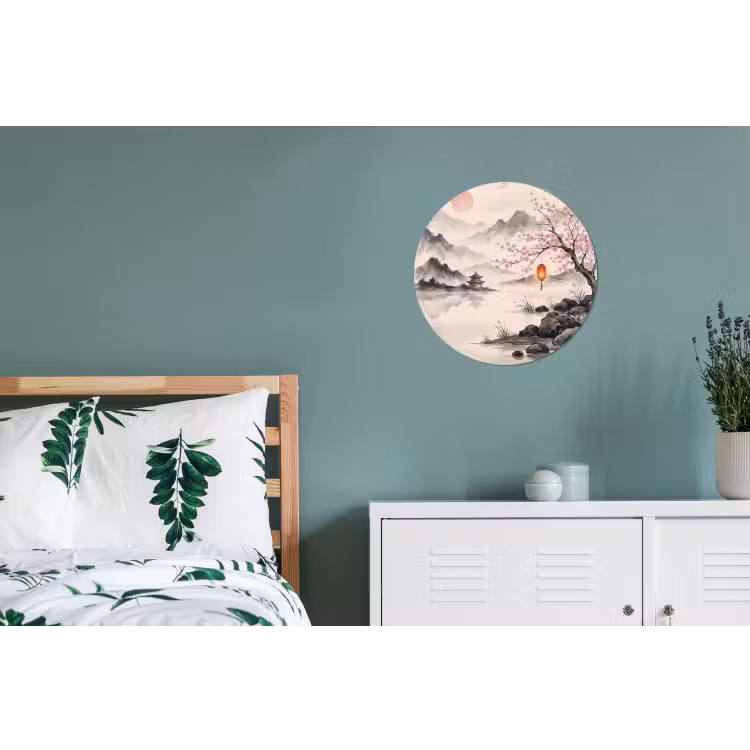 Zon - Japans - Traditioneel Wandcirkel aluminium klein -slaapkamer