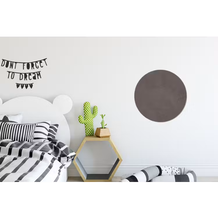 Textuur - Grijs - Modern - Abstract - Oppervlak Wandcirkel aluminium klein -kinderkamer