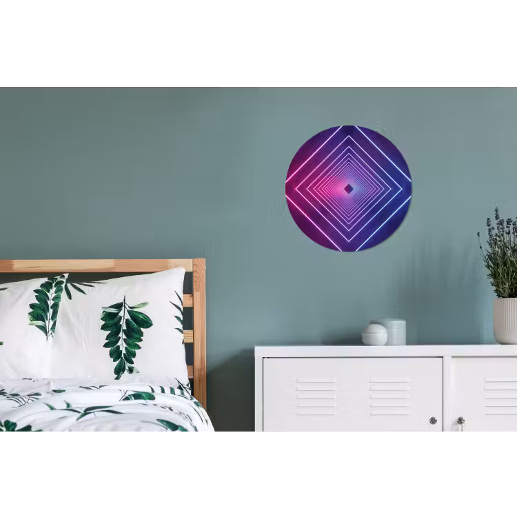 Driedimensionaal - Tunnel - Ruimte Wandcirkel aluminium klein -slaapkamer