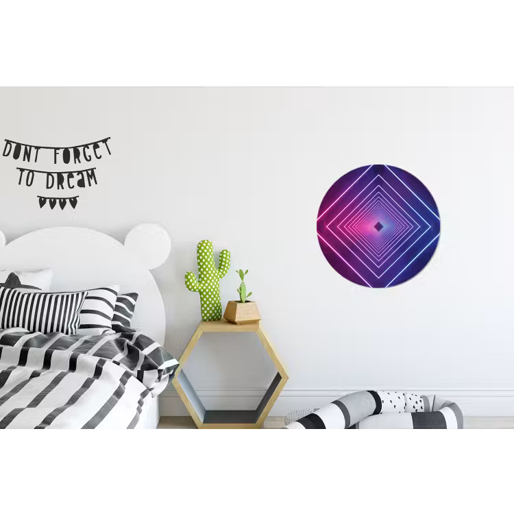 Driedimensionaal - Tunnel - Ruimte Wandcirkel aluminium klein -kinderkamer