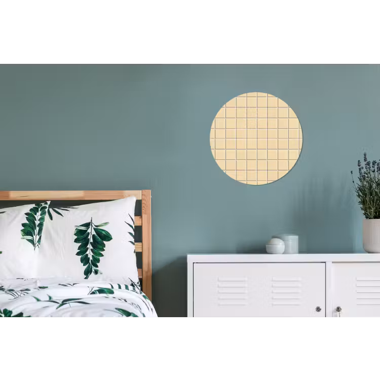 Tegels - Patroon - Crème Wandcirkel aluminium klein 190 -slaapkamer
