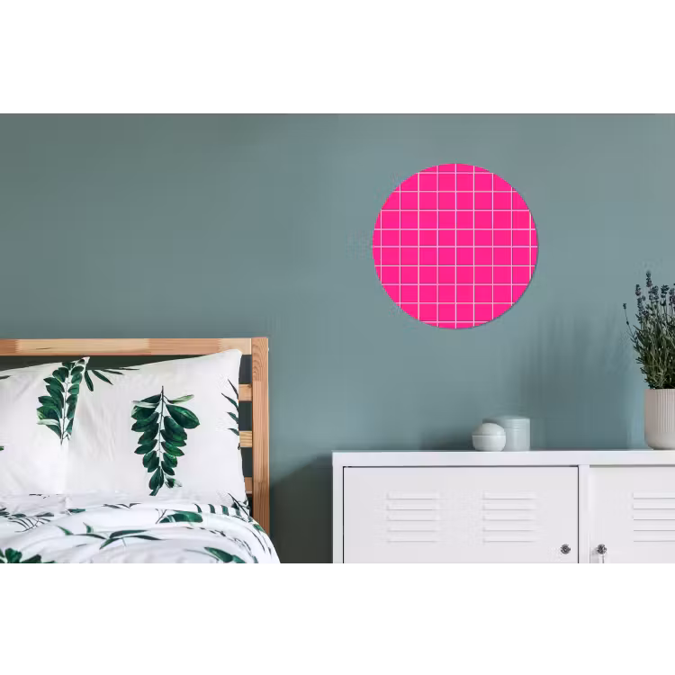 Tegels - Vierkant - Fuchsia Wandcirkel aluminium klein 190 -slaapkamer