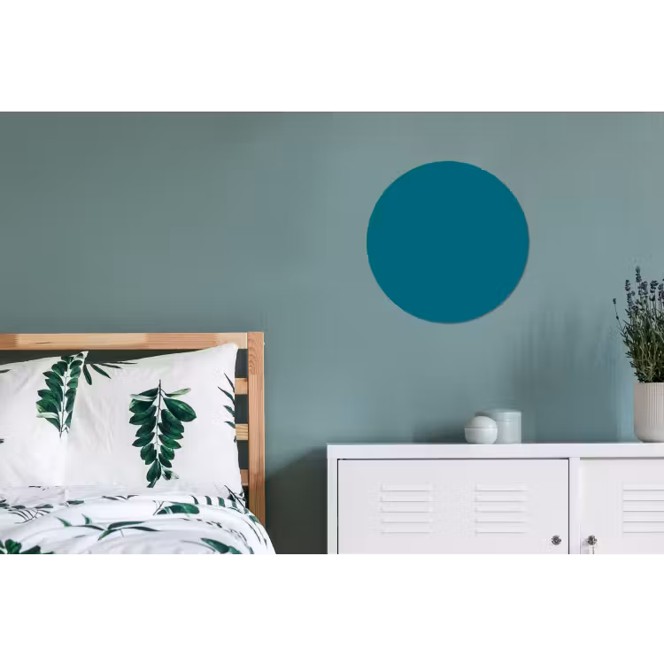 Tropical - Peacock - Blauw Wandcirkel aluminium klein 190 -slaapkamer