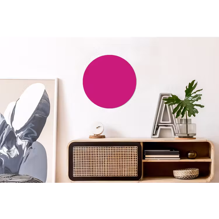 Velvet - Magenta - Roze Wandcirkel aluminium klein 190 -kantoor