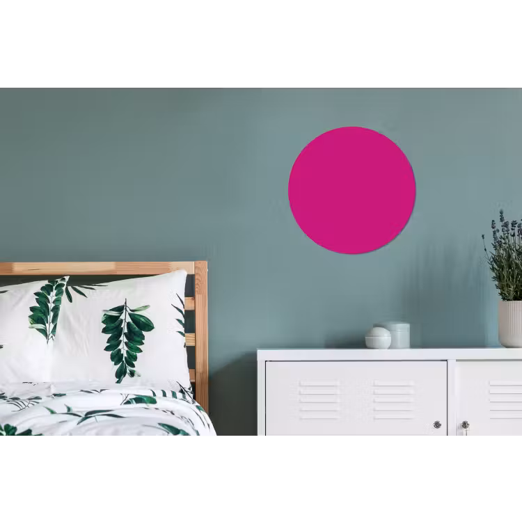 Velvet - Magenta - Roze Wandcirkel aluminium klein 190 -slaapkamer