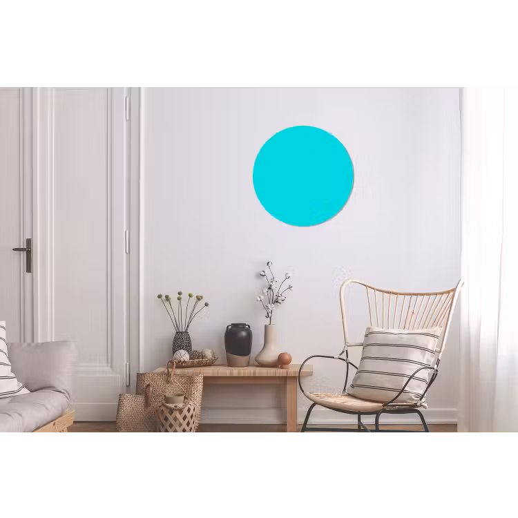 Vivid - Aquamarine - Turkoois Wandcirkel aluminium klein 190 -woonkamer