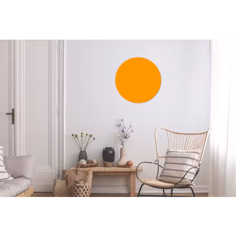 Warm - Ochre - Oranje Wandcirkel aluminium klein 190 -woonkamer