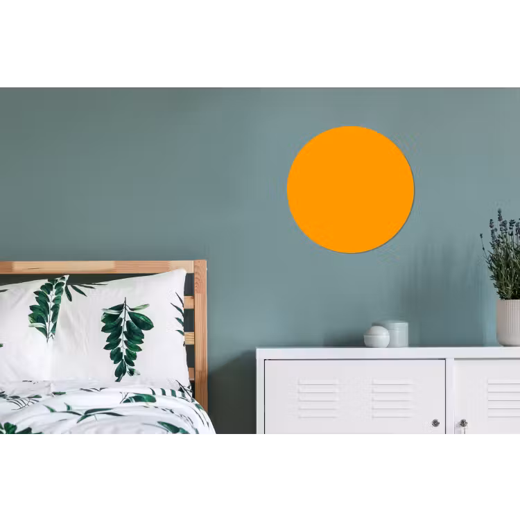 Warm - Ochre - Oranje Wandcirkel aluminium klein 190 -slaapkamer