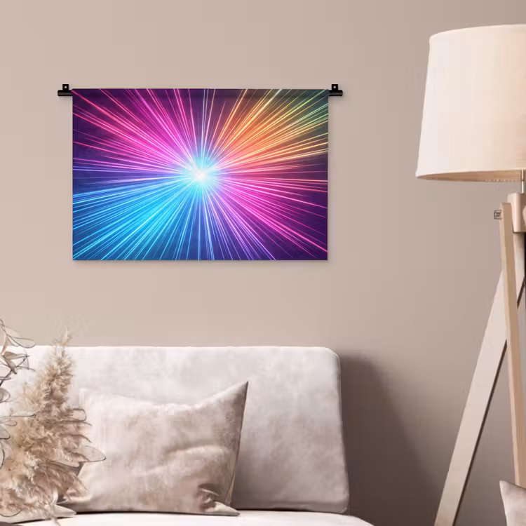 Abstract - Light - Burst - Modern - Colorful Wandkleed katoen klein -sfeer4
