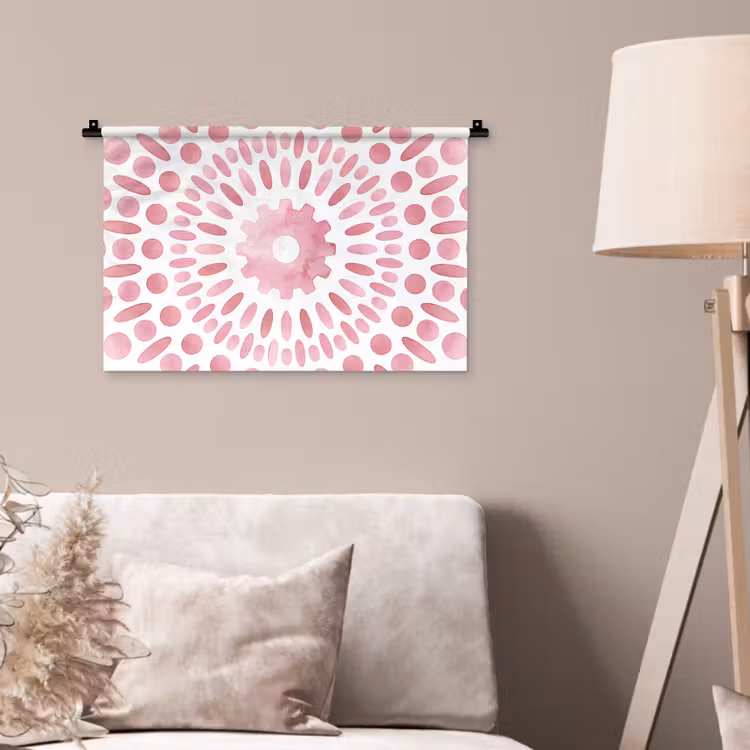 Abstract - Vormen - Patroon - Aquarel - Roze Wandkleed katoen klein -sfeer4