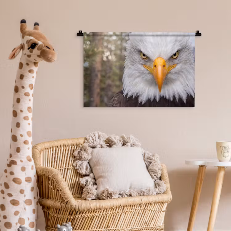 Amerikaans - Zeearend - Portret - Geel Wandkleed katoen klein -wsfeer5_kind