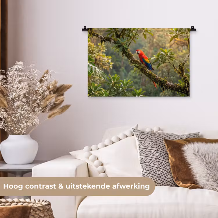 Ara - Jungle - Rood Wandkleed katoen klein -sfeer1