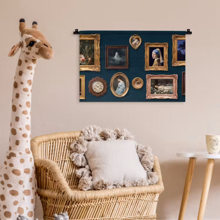 Kunst - Schilderijen - Decoratie - Klassiek - Groen Wandkleed katoen klein -wsfeer5_kind