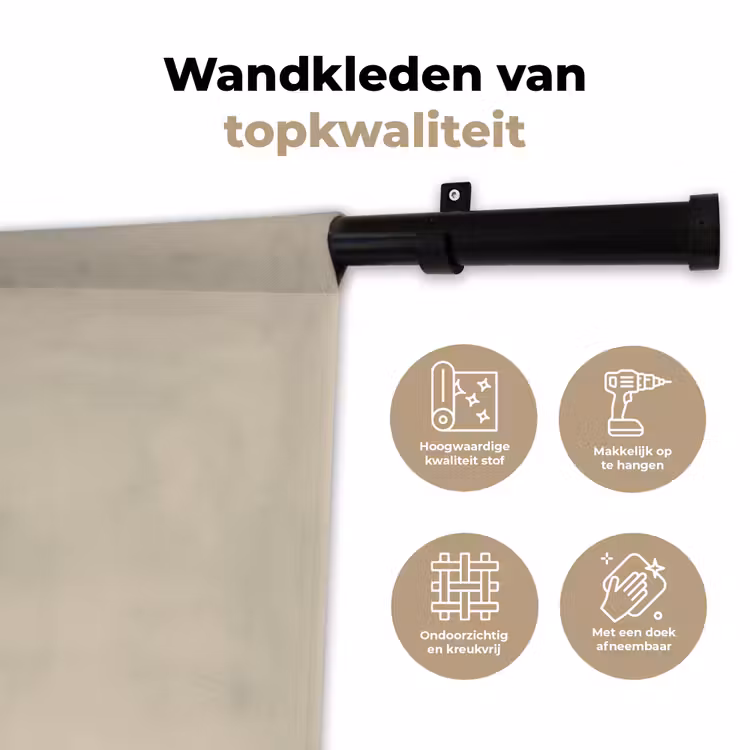 Baked - Biscuit - Nude Wandkleed katoen klein 269 -sfeer2
