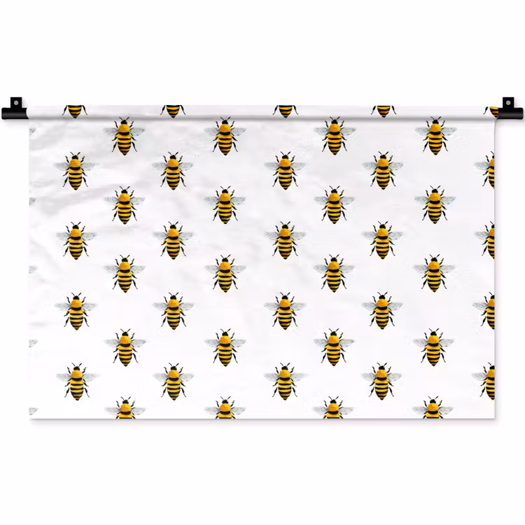 Bijen - Tijdloos - Wit Wandkleed katoen klein 269 -zz3d