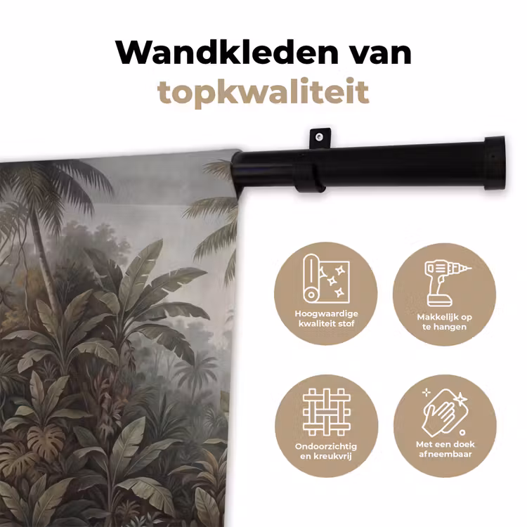 Vogel - Vliegend - Tropisch - Landschap - Klassiek Wandkleed katoen klein -sfeer2