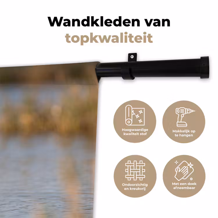 Vogel - Steltloper - Water - Natuur Wandkleed katoen klein -sfeer2