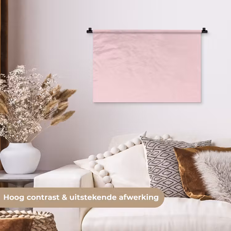 Blush - Pink - Roze Wandkleed katoen klein 269 -sfeer1