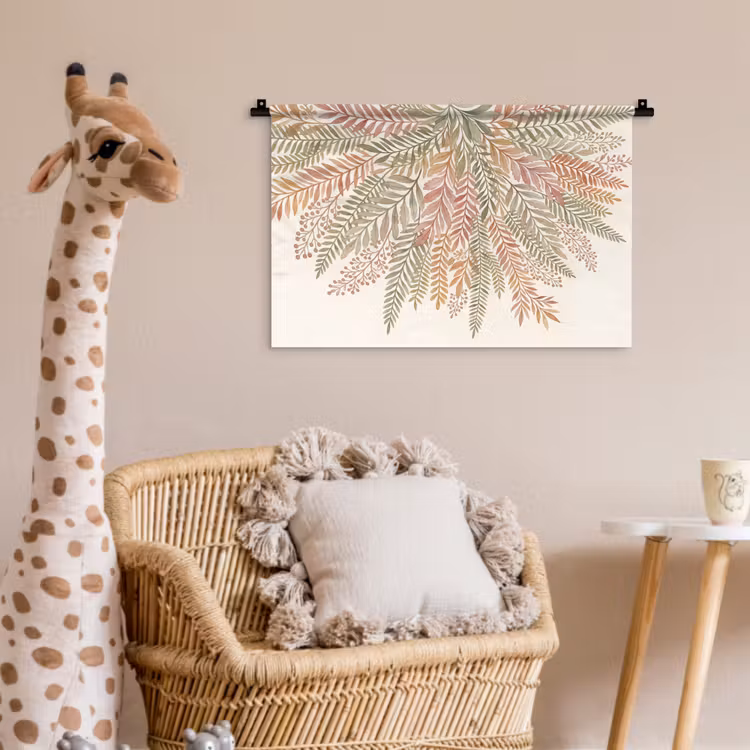 Botanisch - Aquarel - Kleurrijk Wandkleed katoen klein -wsfeer5_kind