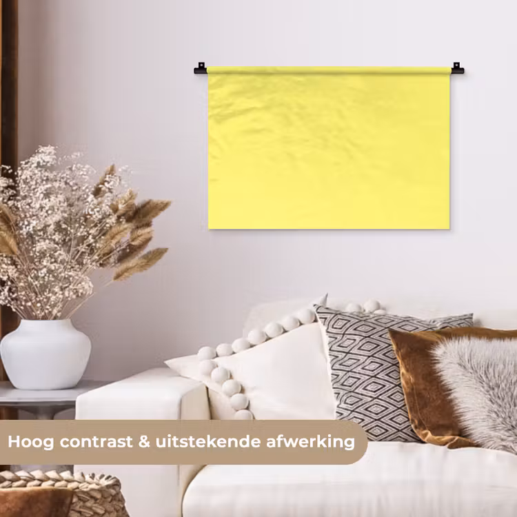 Buttery - Beige - Geel Wandkleed katoen klein 269 -sfeer1