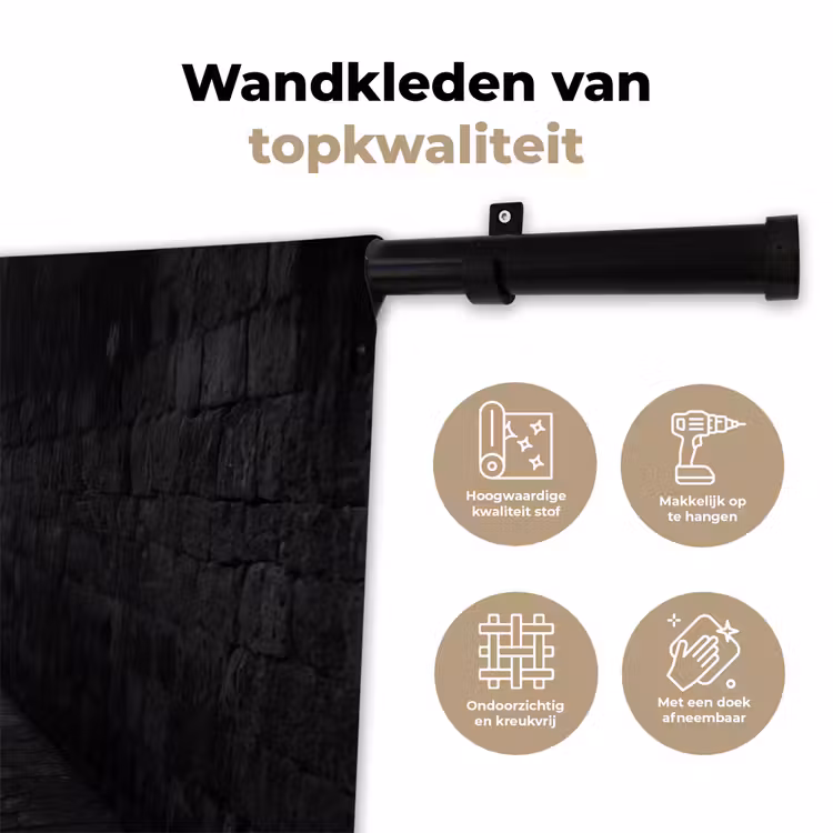 Kind - Vogel - Straat - Zwart-wit - Spelen Wandkleed katoen klein -sfeer2