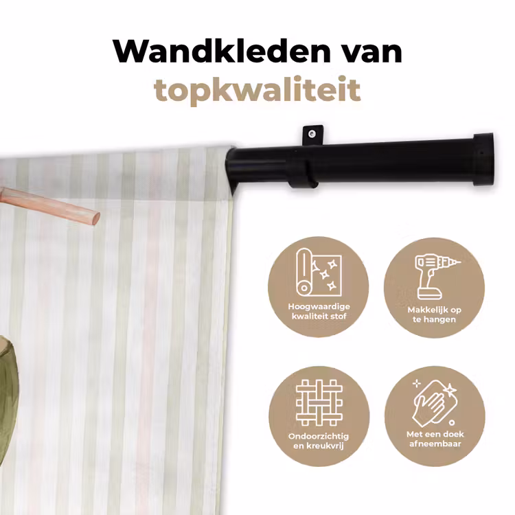 Kokosnoot - Drank - Tropisch - Illustratie - Zomer Wandkleed katoen klein -sfeer2