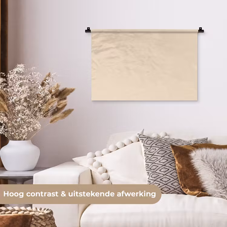 Cream - Nude - Neutraal Wandkleed katoen klein 269 -sfeer1