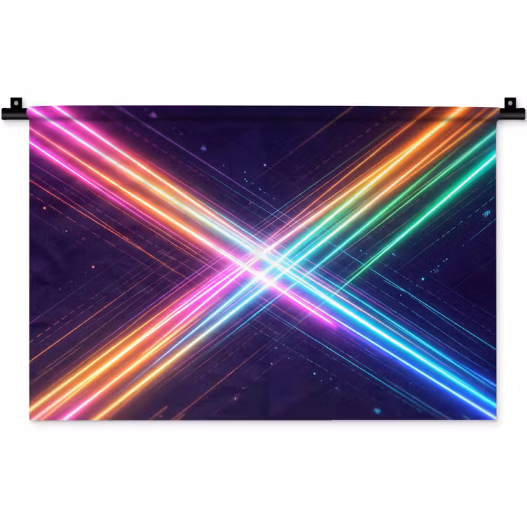 Kruisen - Lasterstralen - Neon Wandkleed katoen klein -zz3d