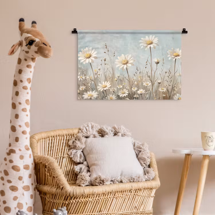 Madelief - Illustratie - Wit Wandkleed katoen klein -wsfeer5_kind