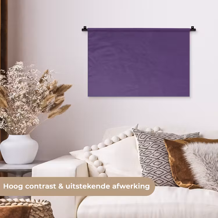Deep - Plum - Paars Wandkleed katoen klein 269 -sfeer1