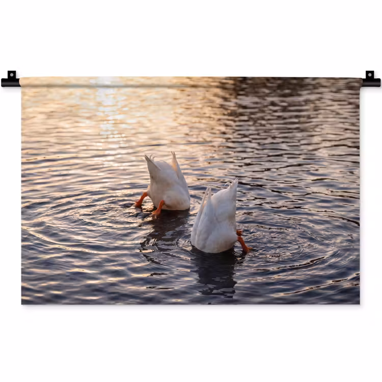 Eenden - Water - Natuur Wandkleed katoen klein -zz3d