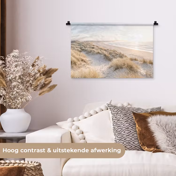Duinen - Strand - Beige Wandkleed katoen klein -sfeer1