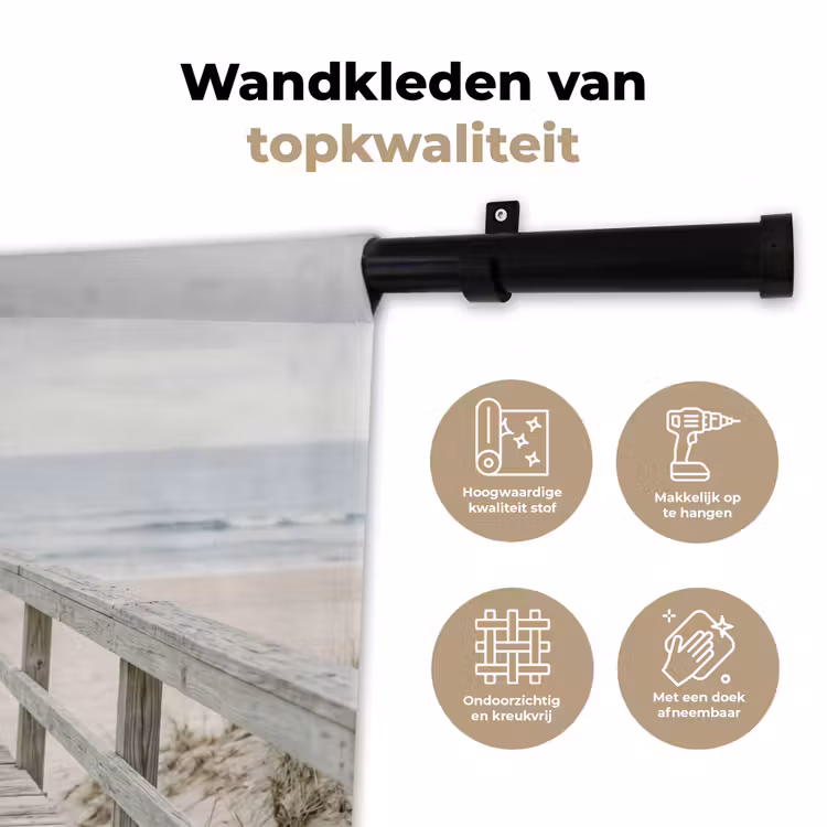 Duinen - Vlonder - Oceaan Wandkleed katoen klein -sfeer2